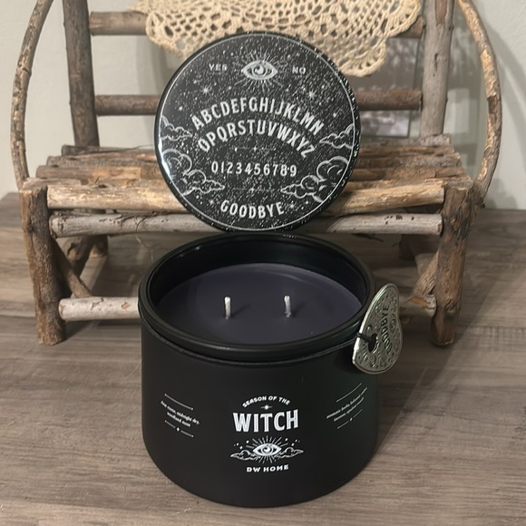 DW Home OUIJA BOARD SEASON OF THE WITCH Black 17.5 OZ. HALLOWEEN JAR  Candle NEW - Picture 3 of 12